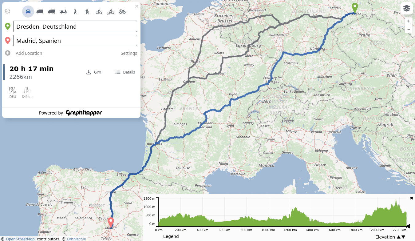 GraphHopper Maps route planner